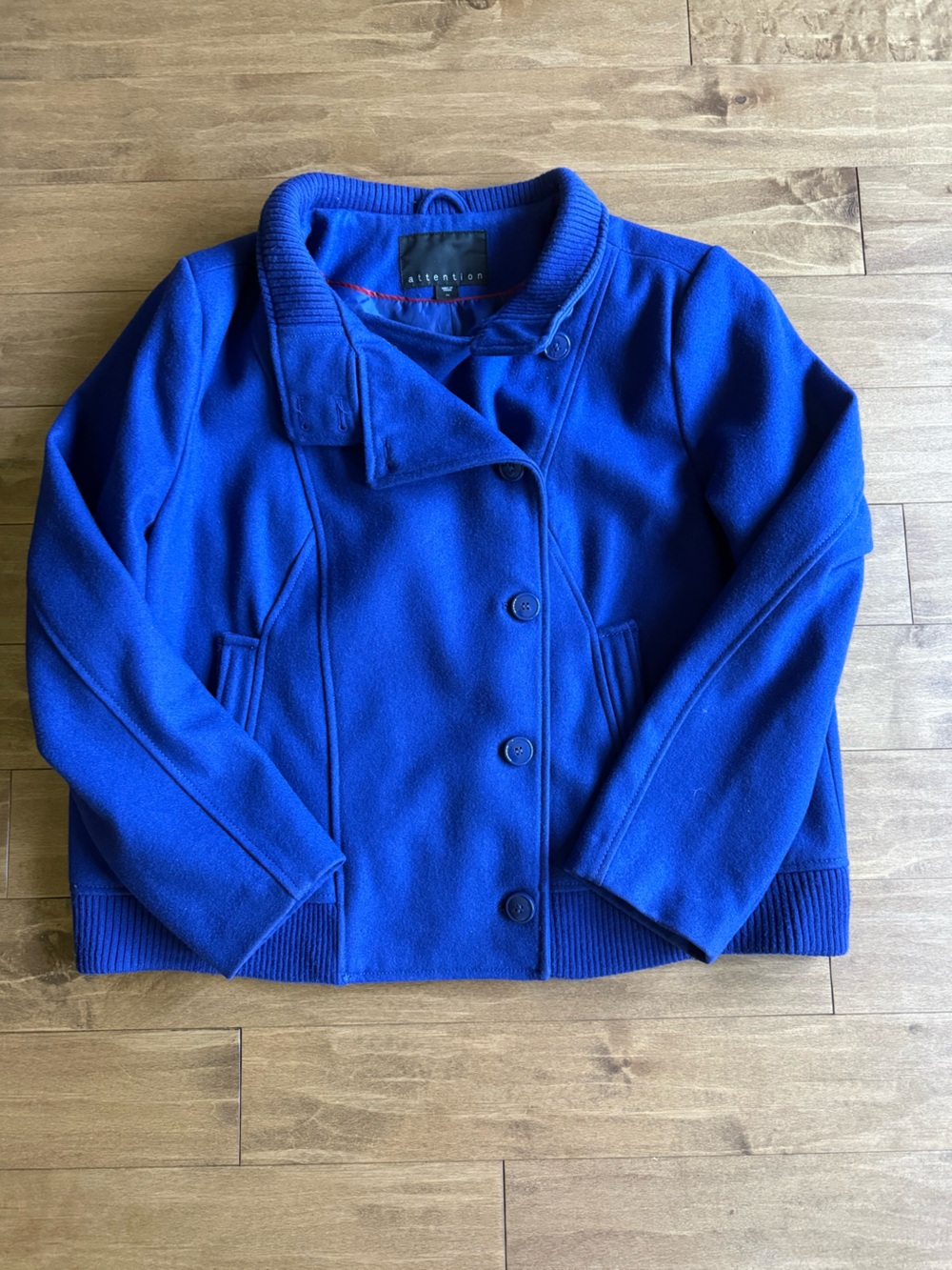 Royal Blue Cropped Pea Coat